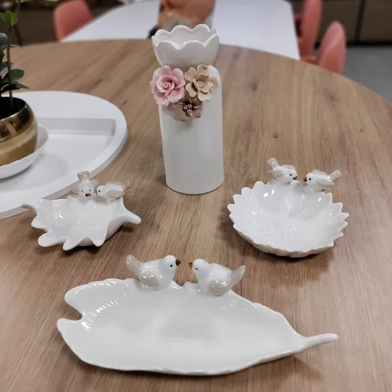 Long Leaf Platter with Bird
