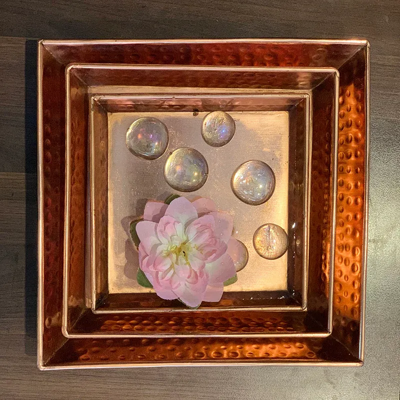 Copper Tray Set of 3