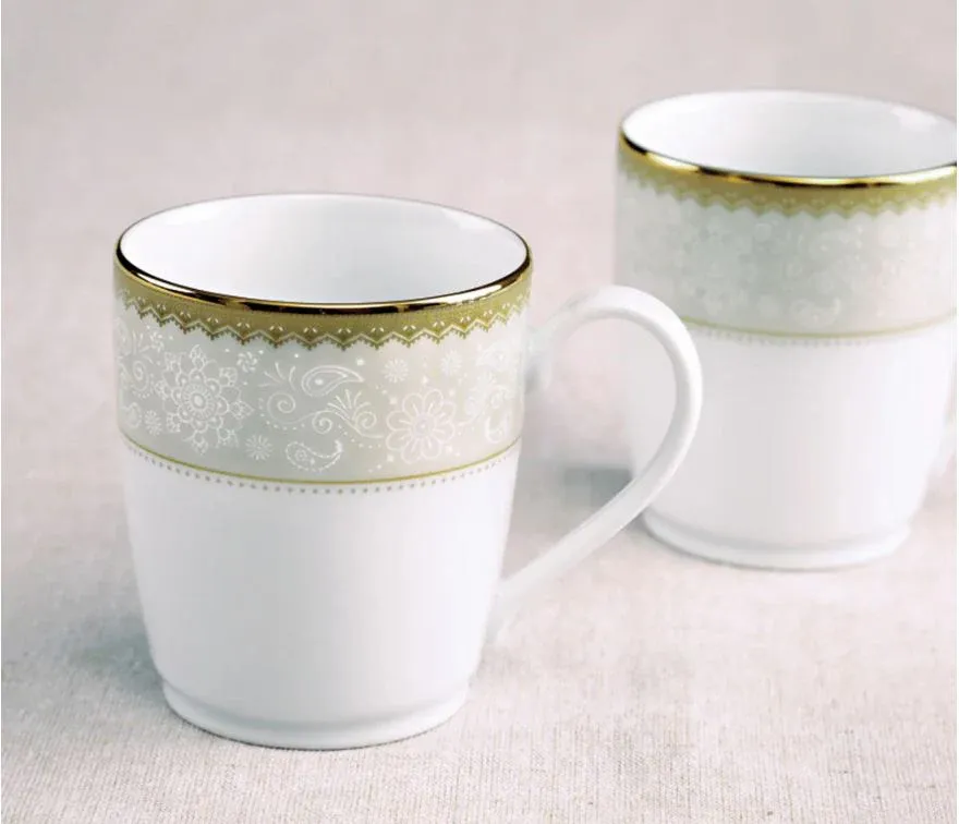 GOLDEN CHINTZ Coffee Mugs Set of 6