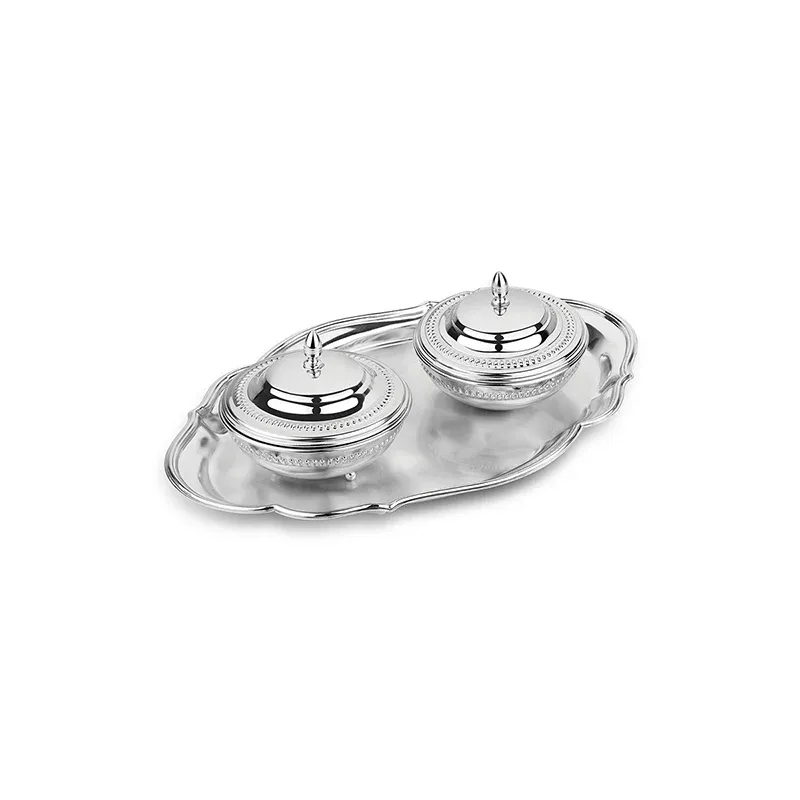 Tray With 2 Sugar Bowls