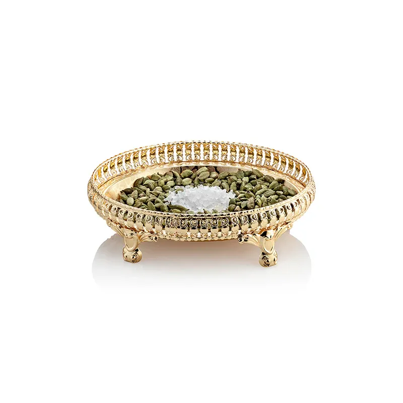 Oval Shape Golden Platter